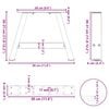 vidaXL kohvilaua jalad, A-kujulised, 2 tk, antratsiithall, 30 x (30-31) cm, teras