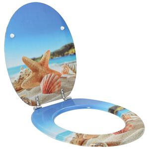 vidaXL Pehme sulgumise tualettruumi istmed Hele sinine 44 x 38 cm