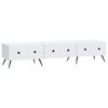 vidaXL Telerikapp sahtliga Valge 147 x 34,5 x 30 cm Tehispuit