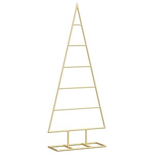 vidaXL Metall j&otilde;ulupuu koos alusega Kuldne 90 cm Pulberv&auml;rvitud Teras