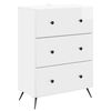 vidaXL Sahtlib&uuml;roo K&otilde;rgl&auml;ikega valge 66 x 34,5 x 90 cm Tehispuit