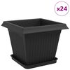 vidaXL Taimepotid 24 pcs Must 33 x 33 x 26 cm Plastmass
