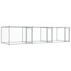 vidaXL koeraaedik, ustega, hall, 6x2x1,5 m, tsingitud teras