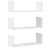 vidaXL seinariiulid 3 tk, valge, 58 x 18 x 18 cm, tehispuit