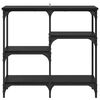 vidaXL Konsoollaud riiuliga Must tamm 80 x 29 x 75 cm Tehispuit