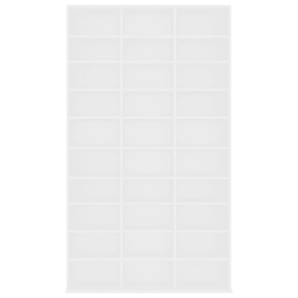 vidaXL CD-kapp, valge, 102 x 16 x 177,5 cm, tehispuit