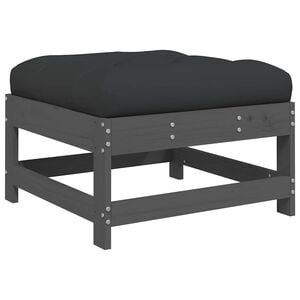 vidaXL aia jalapink padjaga, hall, m&auml;nnipuit