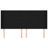 vidaXL voodipeats servadega, must, 163x16x118/128 cm, kangas