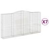 vidaXL kaarekujulised gabioonkorvid 7 tk, 400 x 50 x 200/220 cm, raud