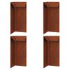vidaXL &Uuml;kssarviku aed 4 pcs Rooste 10 x 10 x 25 cm terase t&uuml;&uuml;p