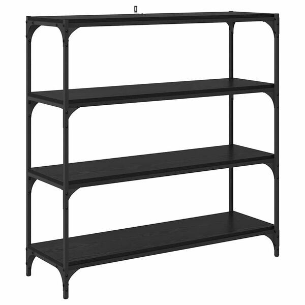 vidaXL Raamaturiiul Must tamm 100 x 33 x 100 cm