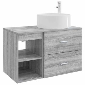 vidaXL Vannitoa m&ouml;&ouml;bleset 2 pcs Hall Sonoma Tehispuit