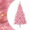 vidaXL Tehis pre-lit j&otilde;ulupuu koos 300 LED-iga Roosa 240 cm PVC