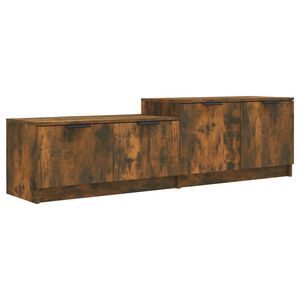 vidaXL telerikapp, suitsutatud tamm, 158,5 x 36 x 45 cm, tehispuit