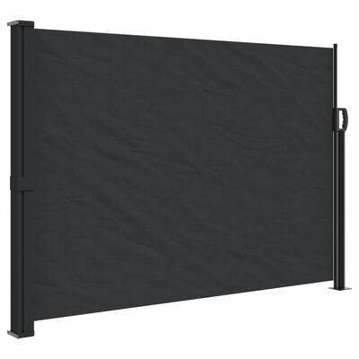 vidaXL lahtitõmmatav külgsein, must, 140 x 500 cm