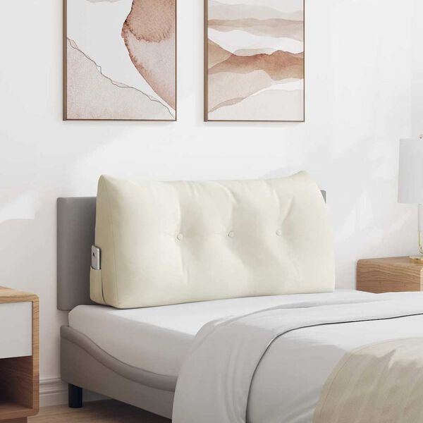 vidaXL Seljatugi padi cream 100 x 24 x 50 cm Samet