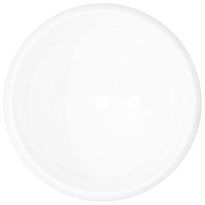 vidaXL ümar keraamiline valamu 40 x 15 cm valge