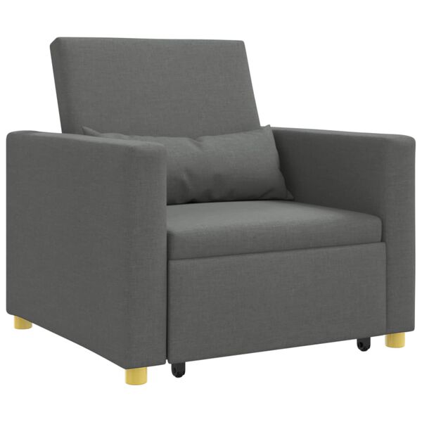 vidaXL L&uuml;kandvoodi &uuml;hele inimesele Tumehall 90 x 165 x 87 cm kangas