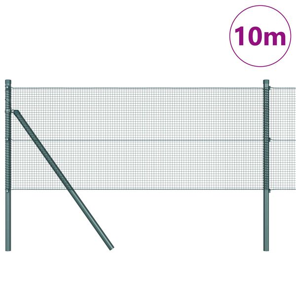 vidaXL Aiapost Roheline 10 x 0,4 m (12 x 12 mm v&otilde;rk) Terased ja PVC