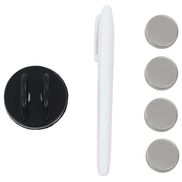 vidaXL seinakinnitusega must magnettahvel, klaas 60 x 40 cm