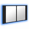 vidaXL Vannitoa peeglikapp Must tamm 80 x 12 x 45 cm Tehispuit