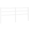 vidaXL metallist vahetatav voodipeats, valge, 180 cm