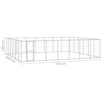 vidaXL koeraaedik, tsingitud teras, 50,82 m²