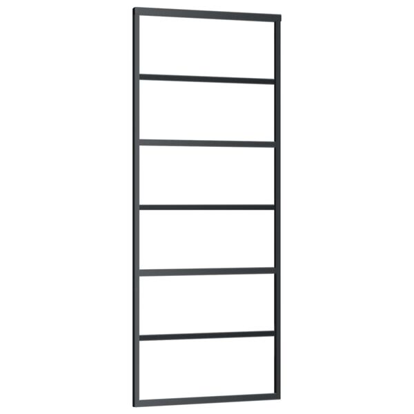 vidaXL liuguks riistvarakomplektiga, ESG klaas ja alumiinium, 76x205cm