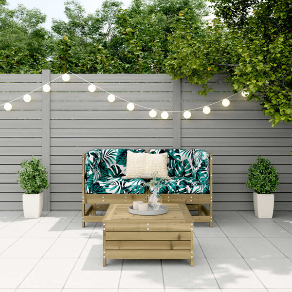 vidaXL 3-osaline aiadiivani komplekt, immutatud m&auml;nnipuit