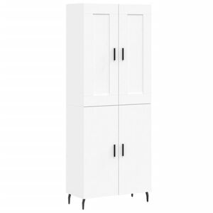 vidaXL k&otilde;rge kapp, valge, 69,5 x 34 x 180 cm, tehispuit