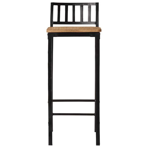 vidaXL 3-osaline baarikomplekt, t&ouml;&ouml;tlemata mangopuit ja metall