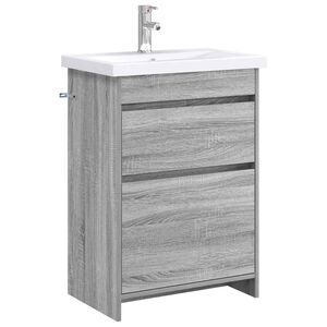 vidaXL Vannitoa m&ouml;&ouml;bleset Hall Sonoma 61 x 40 x 84,5 cm Tehispuit