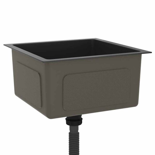 vidaXL käsitsi valmistatud köögivalamu, must, roostevaba teras