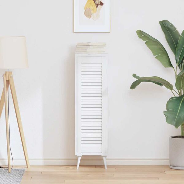 vidaXL Kapiuks Louvred Design Valge 99x29,5 cm