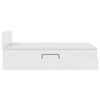 vidaXL Voodi hoiukohaga ja madratsiga Valge 120 x 190 cm Kunstnahk