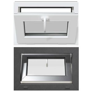 vidaXL Keldriakendus RISOR 60 x 40 cm PVC ja klaas Antratsiit