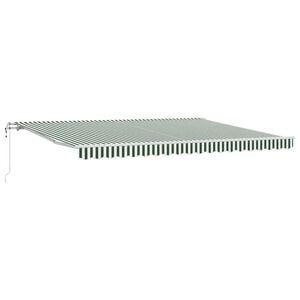 vidaXL Kokkuvolditav varikatus Roheline ja Valge 450 &times; 350 cm