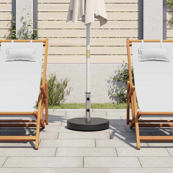 vidaXL päevavarju alus, graniit, 28,5 kg ümmargune, must