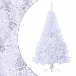 vidaXL poolik kunstkuusk alusega, valge, 150 cm, PVC