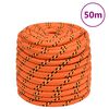 vidaXL paadik&ouml;is, oranž, 16 mm, 50 m, pol&uuml;prop&uuml;leen