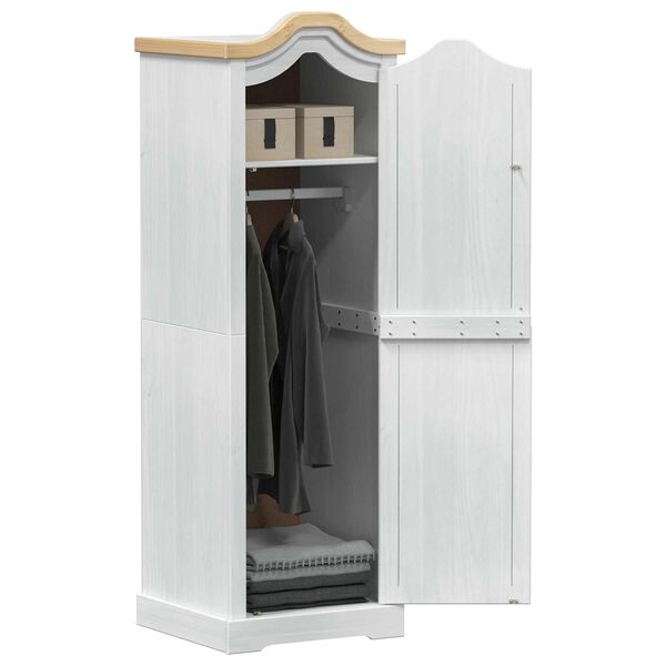 vidaXL Kappid riiuliga ladustamisega Valge 55 x 52 x 170 cm Tahke m&auml;nd