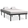 vidaXL voodiraam, must, metall, 120 x 200 cm