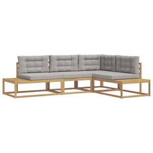 vidaXL V&auml;li diivanikomplekt Valge 277,5 x 198,5 x 73 cm Pol&uuml;ester