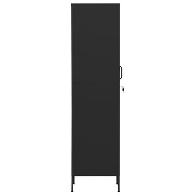 vidaXL lukustatav hoiukapp, must, 35 x 46 x 180 cm, teras