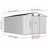 vidaXL aiakuur 257 x 392 x 181 cm metallist, roheline