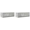 vidaXL seina telerikapid, 2 tk, betoonhall, 80x31x25,5 cm, tehispuit