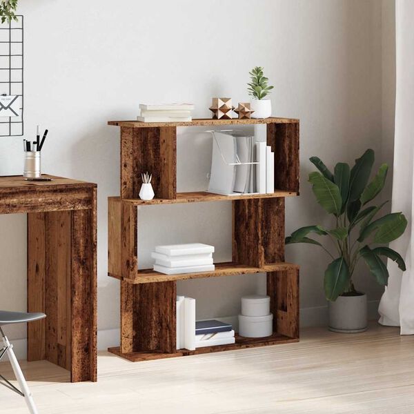 vidaXL raamatukapp Vana puit 80x24x96 cm Engineered Wood