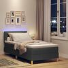 vidaXL LED Box Spring Voodi madratsiga Tumehall 90 x 190 cm kangas