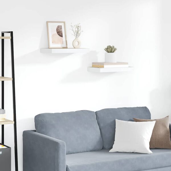 vidaXL seinariiulid, 2 tk, tamm ja valge, 50 x 23 x 3,8 cm MDF