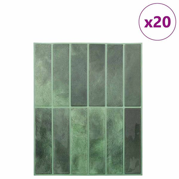 vidaXL Ristk&uuml;likukujuline Plaat 20 pcs Tume rohelise 29 x 23 x 0,08 cm